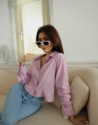 2Way Korean Style Slim Blouse Shirt