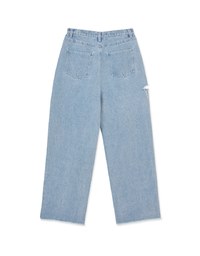 Sexy Side Cut Denim Jeans Wide Pants