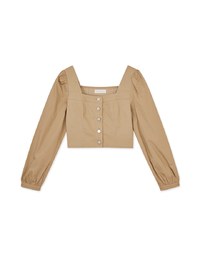 Mixed Material Splice Long Sleeve Top