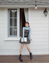 【MEIGO's Design】Thin Strap Pleated Mini Dress (With Belt)