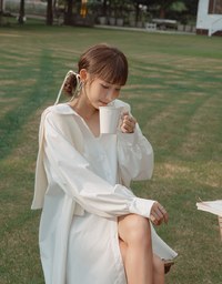 【MEIGO's Design】Boyfriend’s Style Loose Shirt Dress