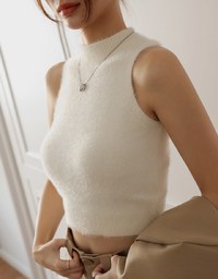 Plush Knit Crop Tank Top