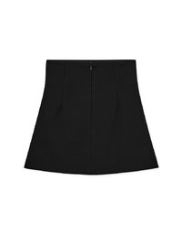 Mixed Material Splice Faux Leather Skirts
