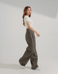 Floor-Length Denim Jeans Wide Pants