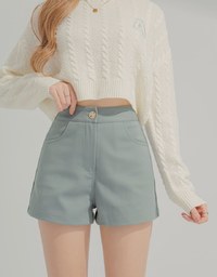 High Waisted Shorts With Inner Fleece