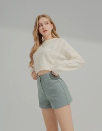 High Waisted Shorts With Inner Fleece