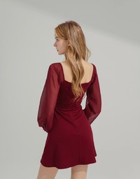 Sexy Sheer Mini Dress (With Padding)