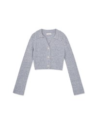 Lapel Mixed Knittted Top