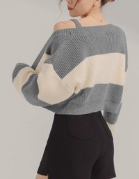 Two Piece Coarse Knit Top