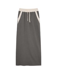 Contrast Color Comfort Maxi Skirt