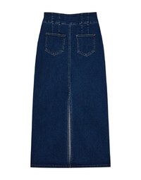 Mermaid Waistline Slit Denim Jeans Maxi Long Skirt