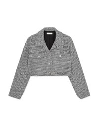 Vintage  Tweed Textured Blazer Jacket