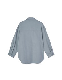 Plain Corduroy Oversized Blouse Shirt