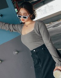 2WAY Detachable Knit Top (With Padding)