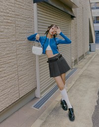 【SHIUAN'S DESIGN】Classic Pleated Mini Skirt (With Belt)