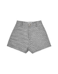 Retro  Tweed Textured Shorts