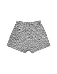 Retro  Tweed Textured Shorts