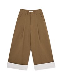 【MEIGO's Design】Pleated Concealed Placket Wide Pants