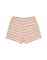 Simple Striped   Tweed Shorts