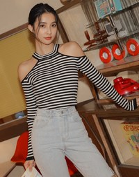 Off-Shoulder Striped Top