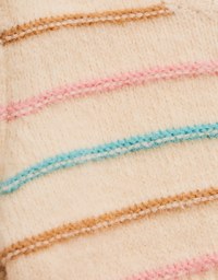Colorful Line Knit Crop Top