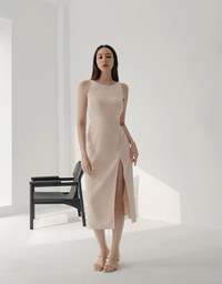 AIRY BRA DRESS Slit Midi Dress