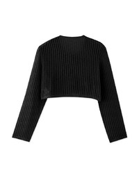 Hollow Crop Knit Cardigan Knit Top
