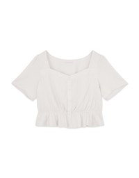 French Square Neck Ruffle Top