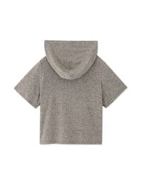 Hooded Knit Top with Zipper