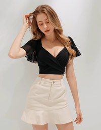 2WAY Sheer Tie Strap Top