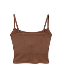 Knit Thin Shoulder Strap Padded Tube Vest