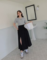 Back Tie Strap Suspender Long Skirts