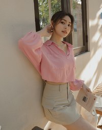 Cooling Sheer Double Pocket Blouse