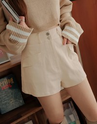 Fashionable Button-Up High Waisted Shorts