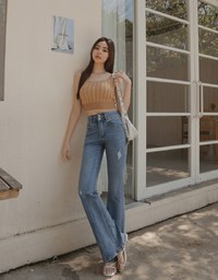 High Waisted Jeans Denim Flare Pants