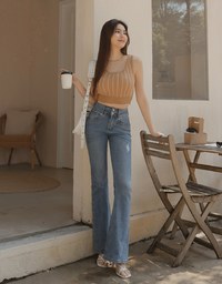 High Waisted Jeans Denim Flare Pants