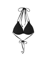 【DOUBLE PUSH】Extreme Push Up Bikini Top 3 Way Dual Strap Wavy Textured Bra Padded