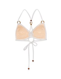 【PUSH UP】Amber Bead Decor Y-Shape Bikini