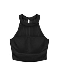 Halter Sheer Padded Tank Top