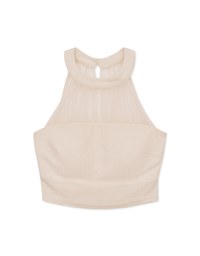 Halter Sheer Padded Tank Top