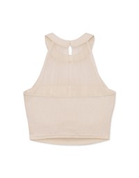 Halter Sheer Padded Tank Top