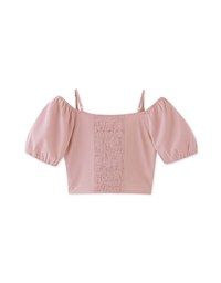 Hollow Bubble Sleeve Top