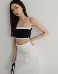 Silky Elastic Bra Padded Tube Top