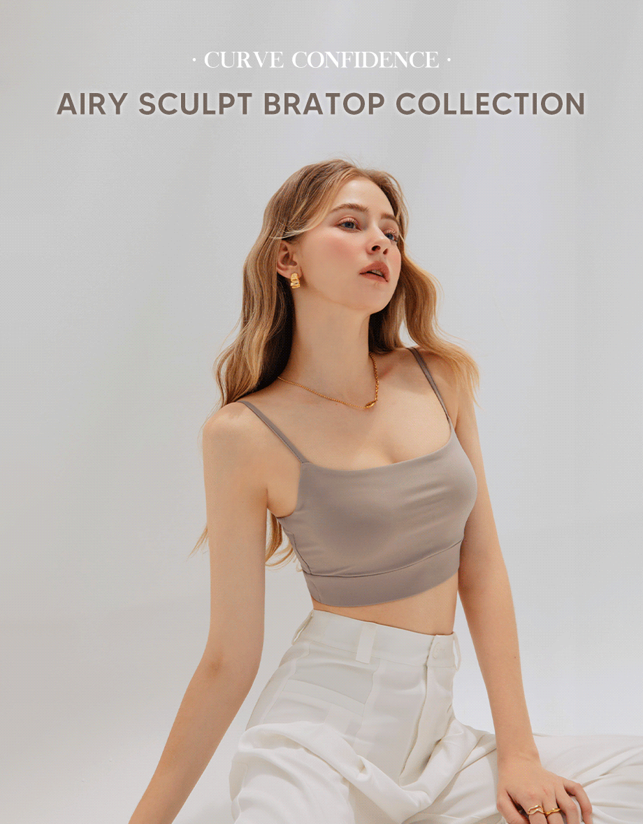 Airy Sculpt High-Elastic Thin Strap Short Bra Top