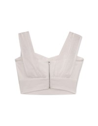 Lightweight Sheer Panel Sleeveless Padded Top