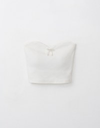 Pearl Bow Padded Tube Top ( Removable Paddings)