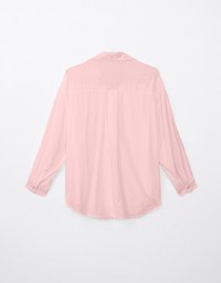 Sheer Lightweight Solid Color Blouse