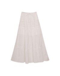 Romantic Lace Drawstring Long Skirt