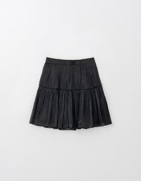 Silky Glow Satin Pleated Skirt