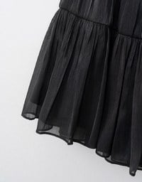 Silky Glow Satin Pleated Skirt